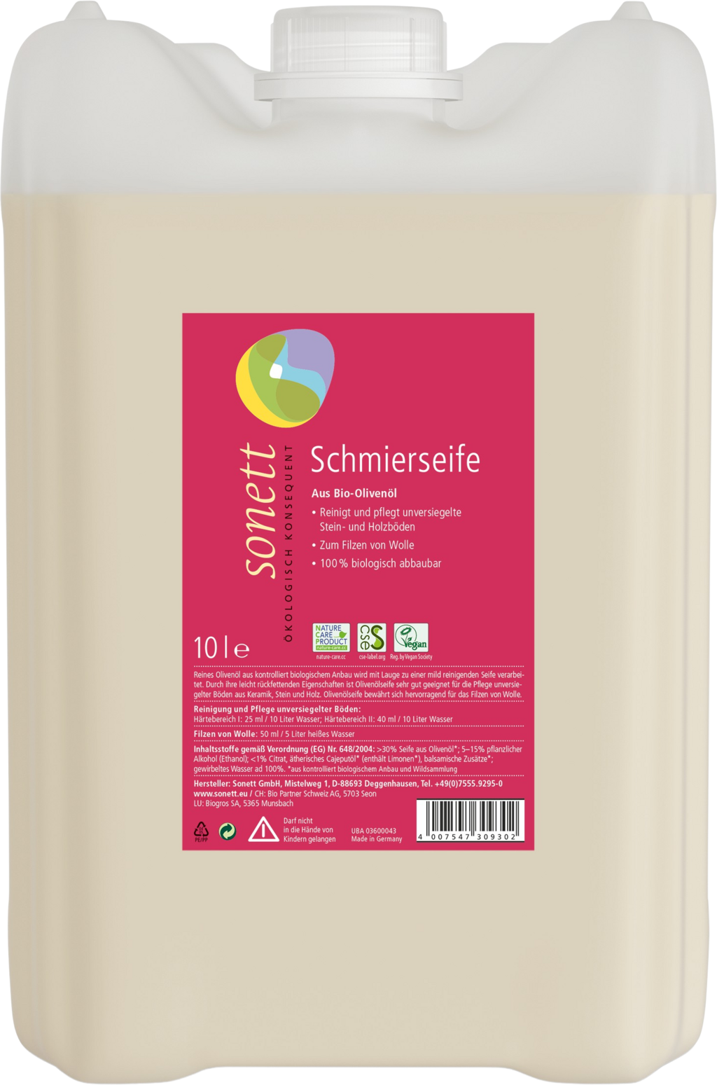 Sonett Handseife Rose Kanister 10l