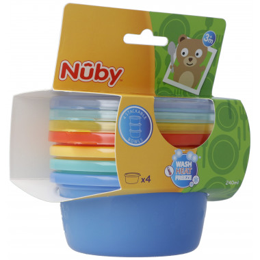 Nuby Breischalen-Set 240ml 4 Stück