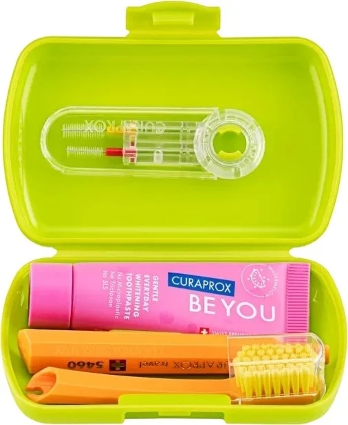 Curaprox Travel Set grün Box