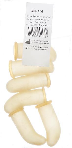 Sanor Däumling Latex Gr1 Btl 6 Stück