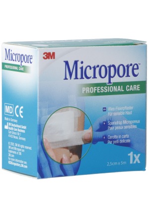3M Micropore Vlies Heftpflaster ohne Dispenser 25mmx5m weiss refill 3M Micropore Vlies Heftpflaster ohne Dispenser 25mmx5m weiss refill