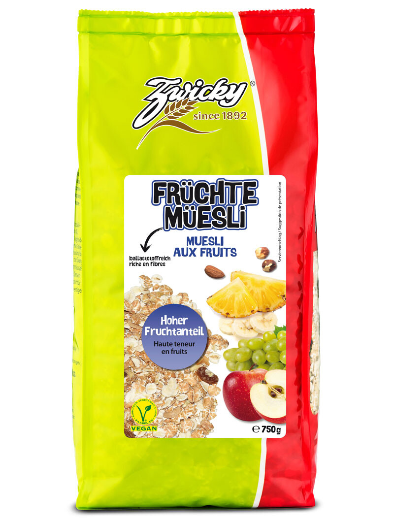 Zwicky Früchte Müsli ohne Zucker 750g