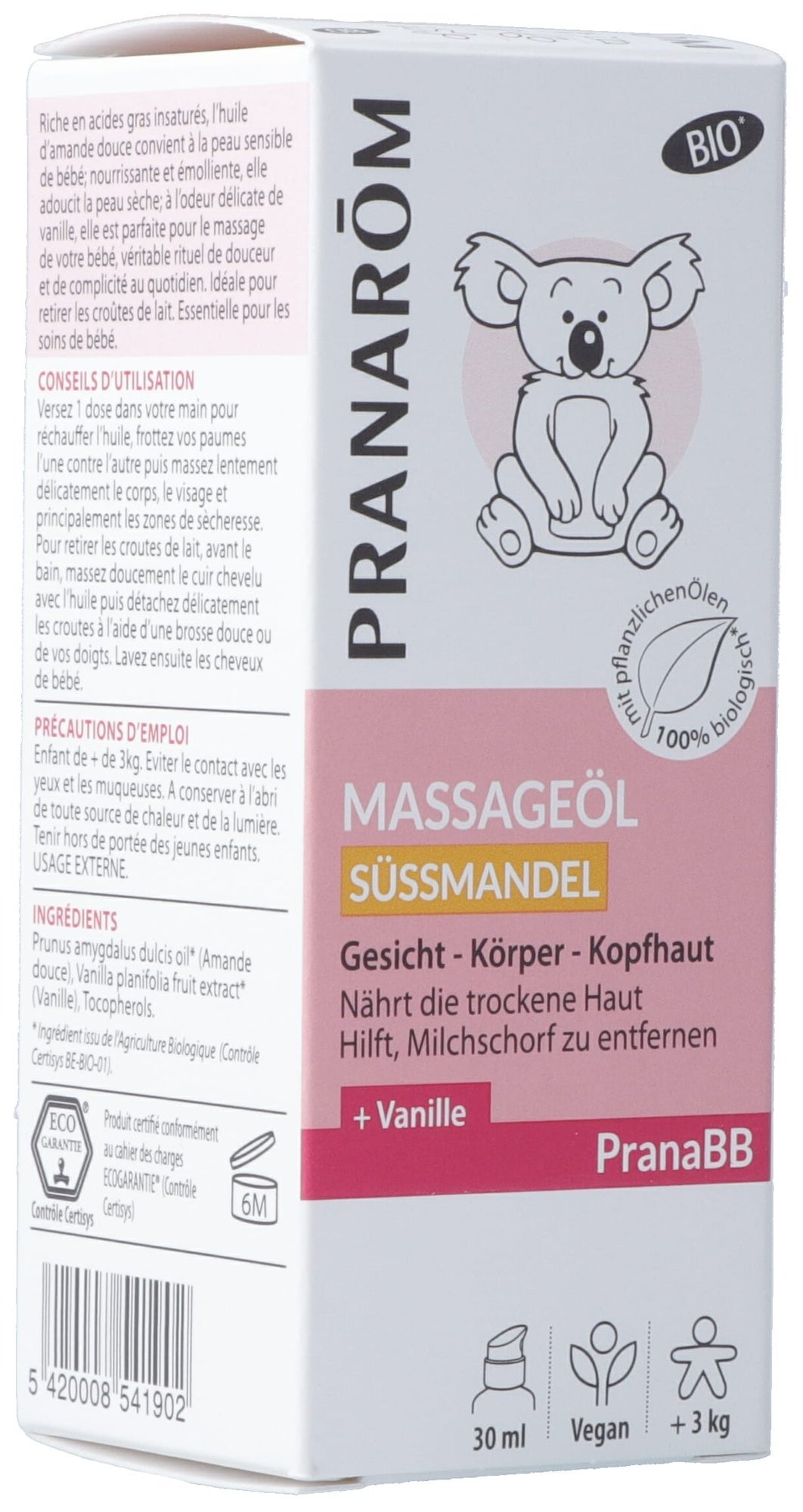 PRANAROM PranaBB Massageöl Süssmandel Bio Eco 30ml PRANAROM PranaBB Massageöl Süssmandel Bio Eco 30ml