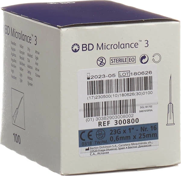 BD Microlance 3 Injektionskanülen 0.60 x 30 mm blau 100 Stück