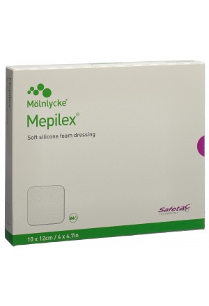 Mepilex Schaumverband Safetac 10x12cm Silikon 5 Stück