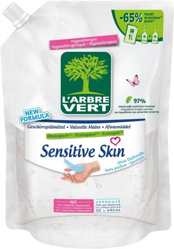 L'ARBRE VERT Refill Geschirrspü Sensitive Skin 1lt