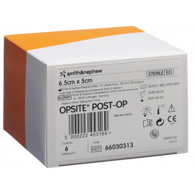 Opsite Post OP Folienverband 6.5x5cm steril 6 x 5 Stück