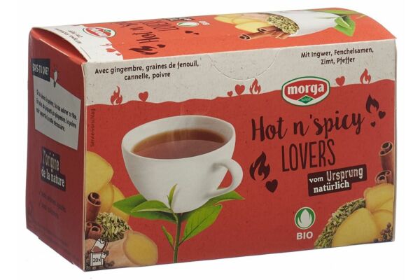 Morga Hot & Spicy Lovers Tee mit Hülle Bio Knospe 20 Stück Morga Hot & Spicy Lovers Tee mit Hülle Bio Knospe 20 Stück
