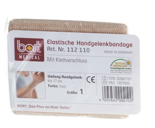 BORT Handgelenkbandage Velcro 8cm Gr2 -19cm beige BORT Handgelenkbandage Velcro 8cm Gr2 -19cm beige
