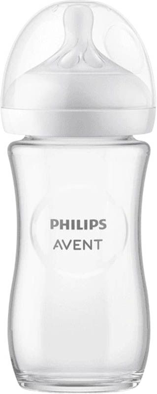 Philips AVENT Nat Resp Babyflasche Glas 240ml 1M+