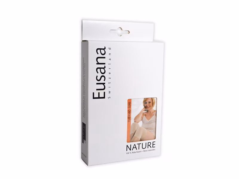 Eusana Knie- und Ellbogenwärmer anatomisch L beige Silber 1 Paar