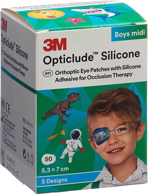 3M OPTICLUDE Silicone Augenpflaster 5.3x7cm Midi 50 Stück 3M OPTICLUDE Silicone Augenpflaster 5.3x7cm Midi 50 Stück