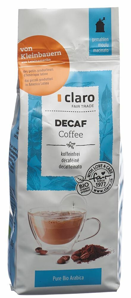 CLARO Décaffeinato Kaffee gemahlen Bio Btl 250g