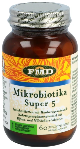 FMD Mikrobiotika Supplement 5 Lutschtabletten Glas 60 Stück