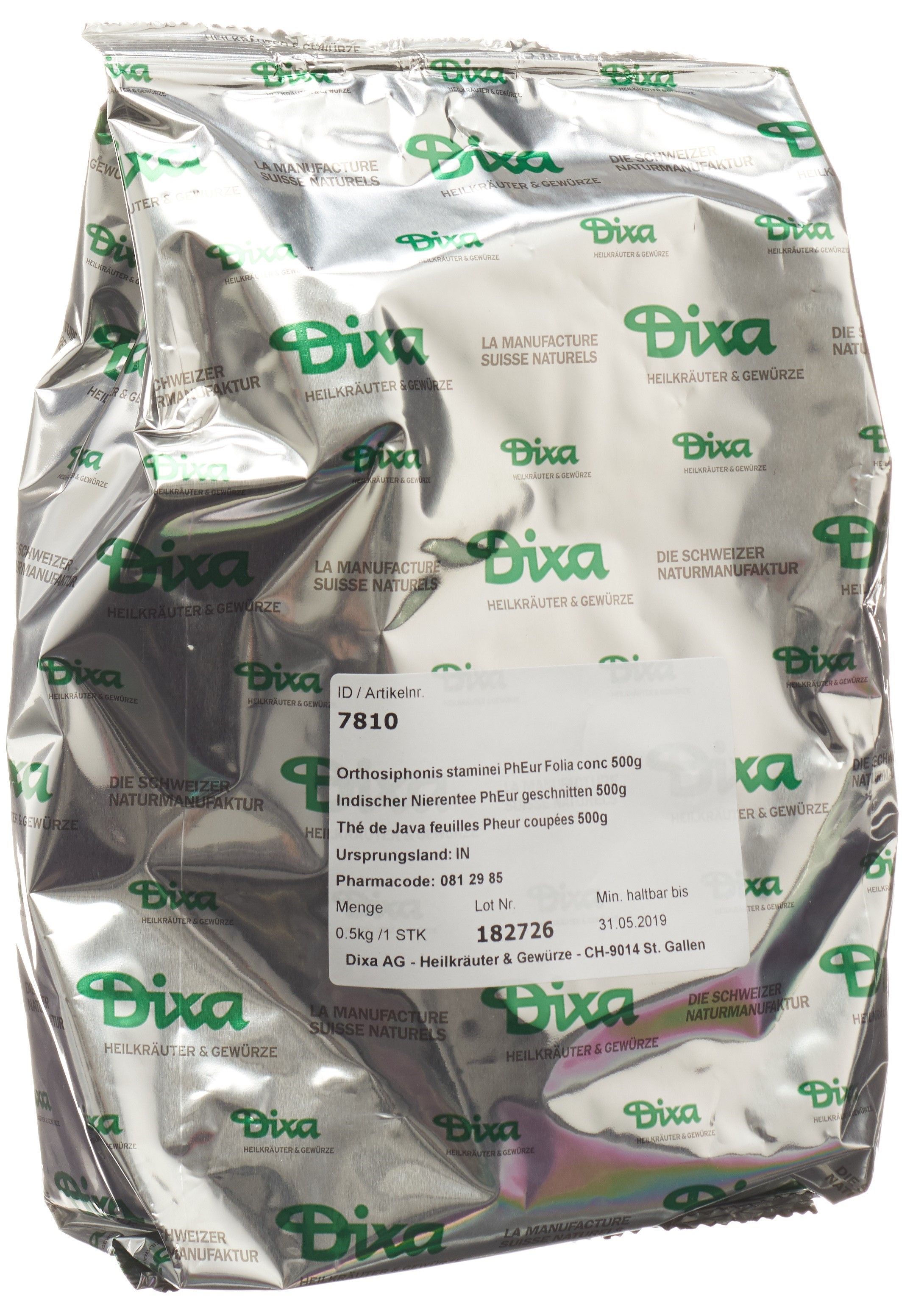 DIXA Indischer Nierentee PhEur geschnitten 500g DIXA Indischer Nierentee PhEur geschnitten 500g