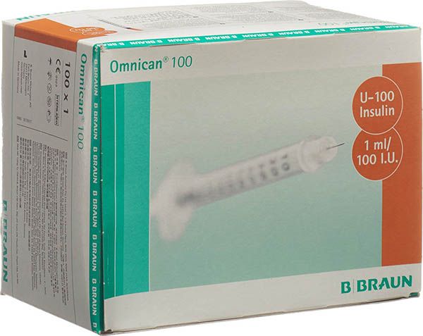 OMNICAN Insulin 100 1ml 0.3x12mm G30 einzel 100 x