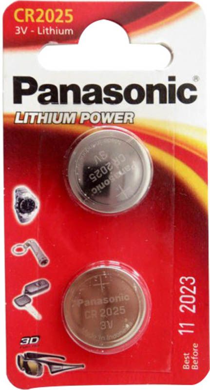 Panasonic Batterien Knopfzelle CR2025 2 Stück