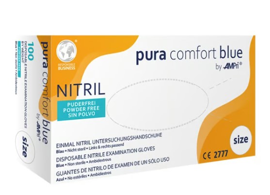 Ampri Nitril HS Pura Comf L blau Box 100 Stück