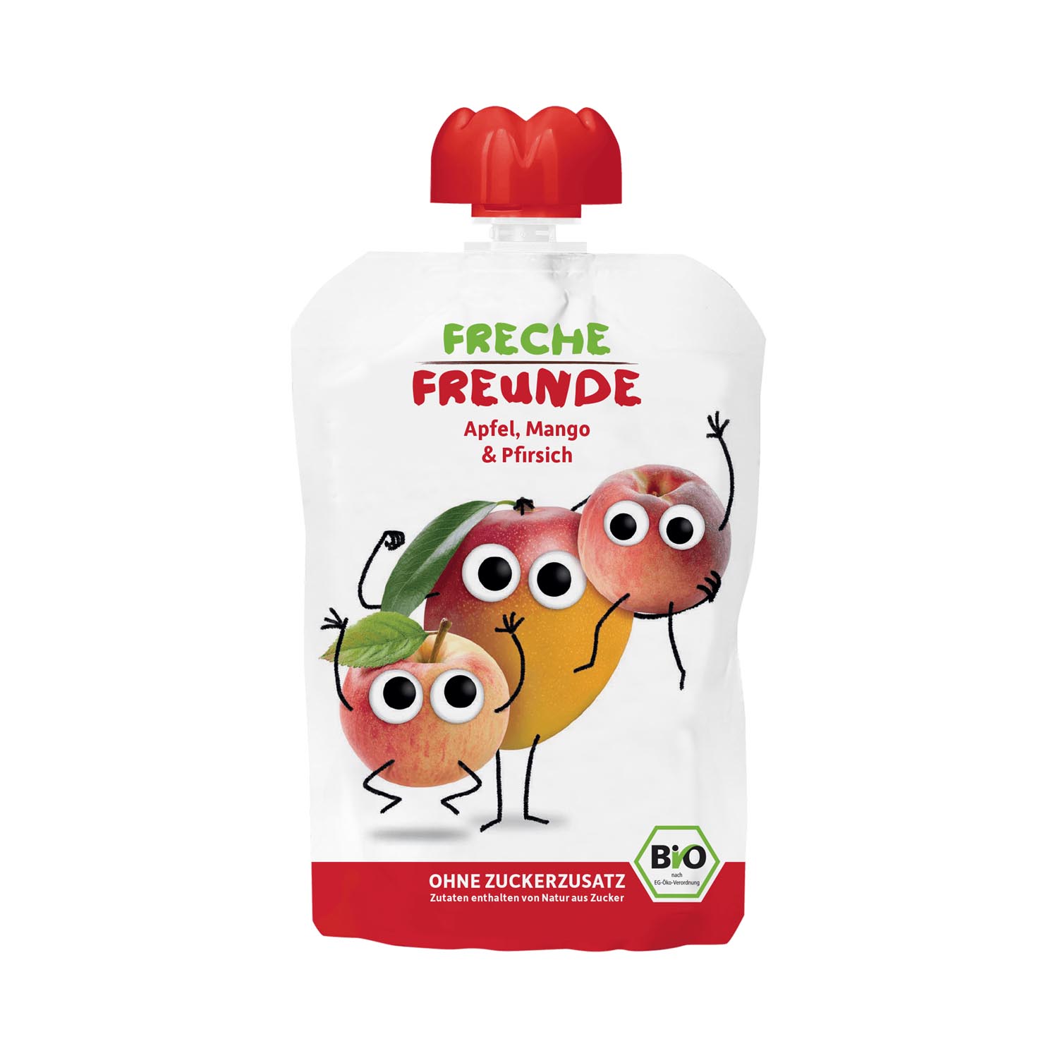 FRECHE FREUNDE Quetschmus Apfel Mango Pfirsich 100g