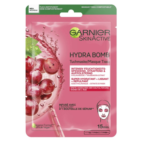 GARNIER Tuchmaske Hydra Bomb 28g