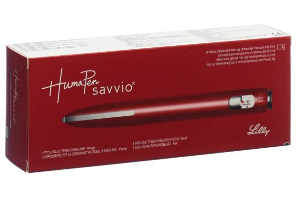 HumaPen Savvio Pen für Insulin-Injektionen rot
