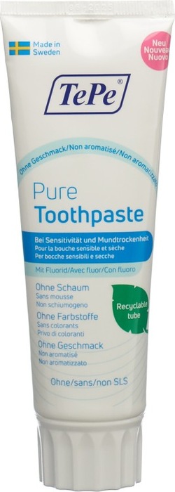 TePe Pure Zahnpasta ohne Geschmack 75ml TePe Pure Zahnpasta ohne Geschmack 75ml