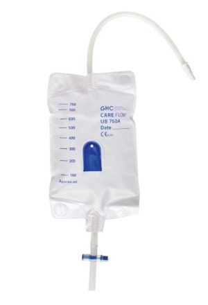 GHC Urinbeutel CAREFLOW 0.75l 10cm st Abl RV Vli
