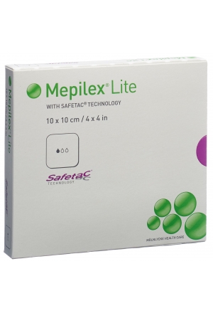 Mepilex Lite Absorptionsverband 10x10cm Silikon 5 Stück