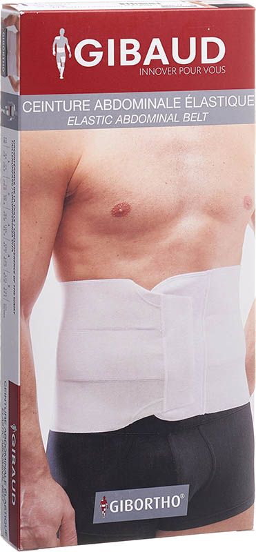 GIBAUD Bauchgurt elastisch Gr3 91-105cm weiss GIBAUD Bauchgurt elastisch Gr3 91-105cm weiss