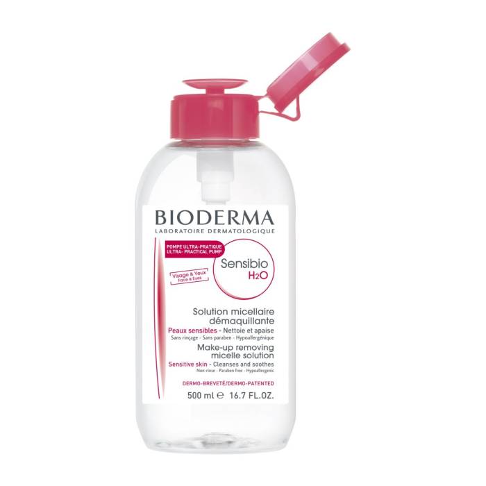 BIODERMA Sensibio H20 Pompe Inversée Peau Seche 500ml BIODERMA Sensibio H20 Pompe Inversée Peau Seche 500ml
