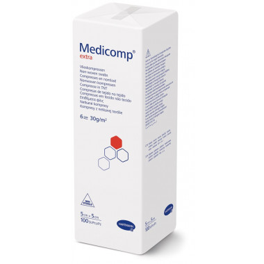Medicomp Extra 6 fach S30 5x5cm unsteril Btl 100 Stück