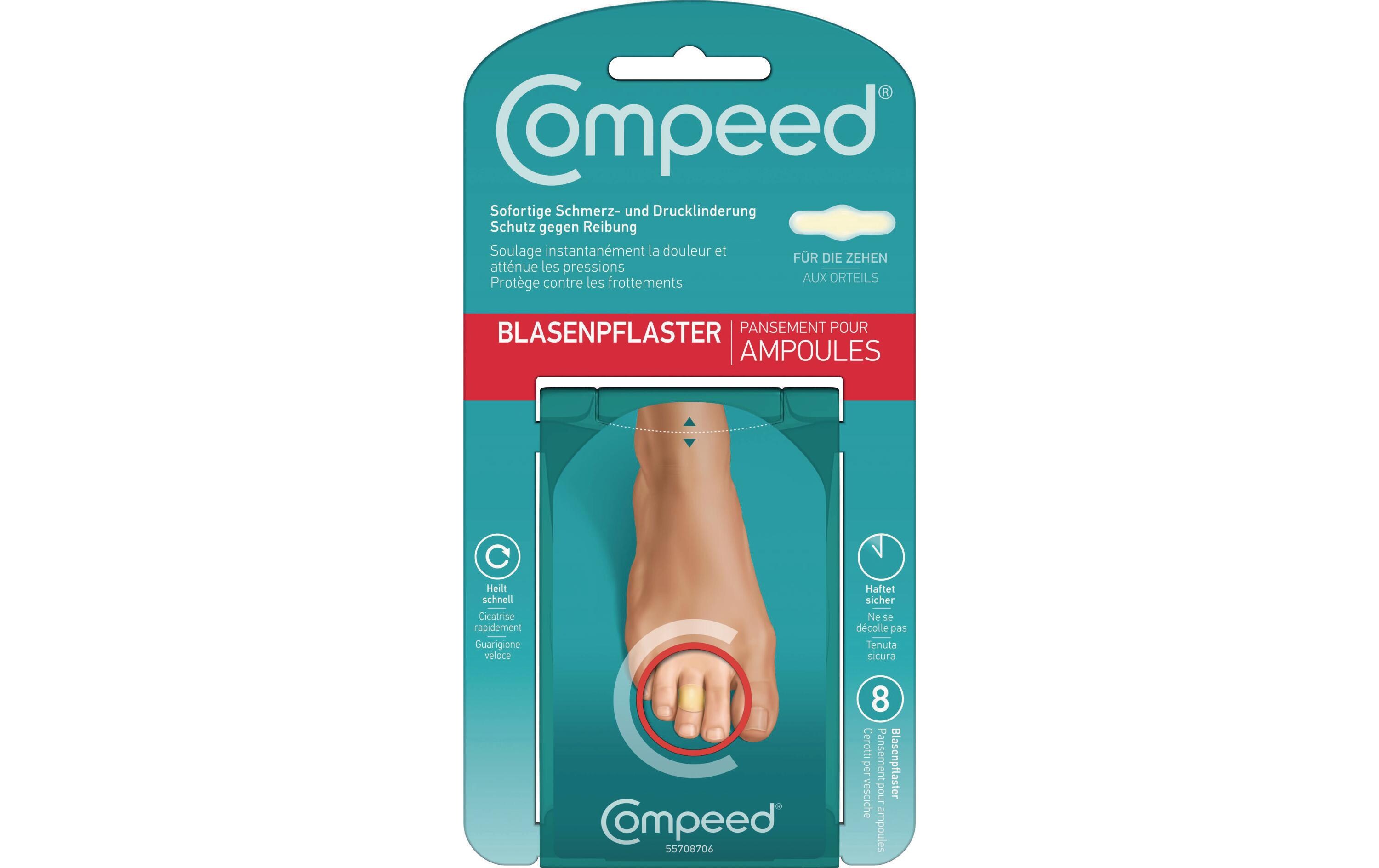 Compeed® Blasenpflaster für die Zehen 8 Stück Compeed® Blasenpflaster für die Zehen 8 Stück