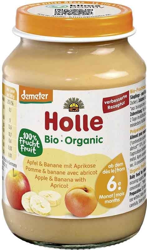 HOLLE Apfel Banane mit Aprikose Glas 190g