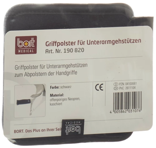 BORT Griffpolster Unterarmgehstützen schwa 1 Paar BORT Griffpolster Unterarmgehstützen schwa 1 Paar