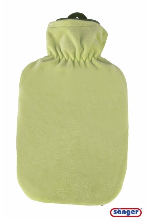 SÄNGER Wärmflasche Flauschbezug 2l grün pastell