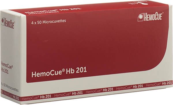 HEMOCUE HB 201 Microküvette Dose 4 x 50 Stück