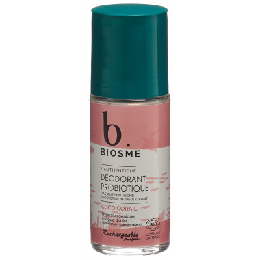 Biosme Deodorant probiotisch Roll on Coco corail Nachfüllbar Fl 50ml