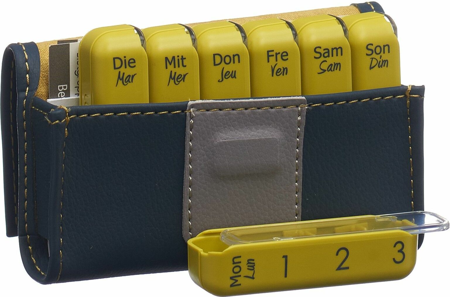 PILBOX Mini Medikamentenspender 7 Tage DE/FR grau PILBOX Mini Medikamentenspender 7 Tage DE/FR grau