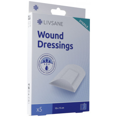 Livsane Sterile Wound Dressings 10x15cm 5 Stück Livsane Sterile Wound Dressings 10x15cm 5 Stück