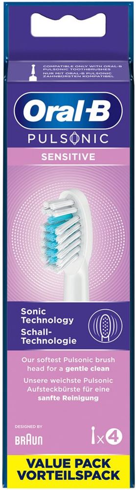 Oral-B Aufsteckbürsten Pulsonic Sensitiv 4 Stück Oral-B Aufsteckbürsten Pulsonic Sensitiv 4 Stück