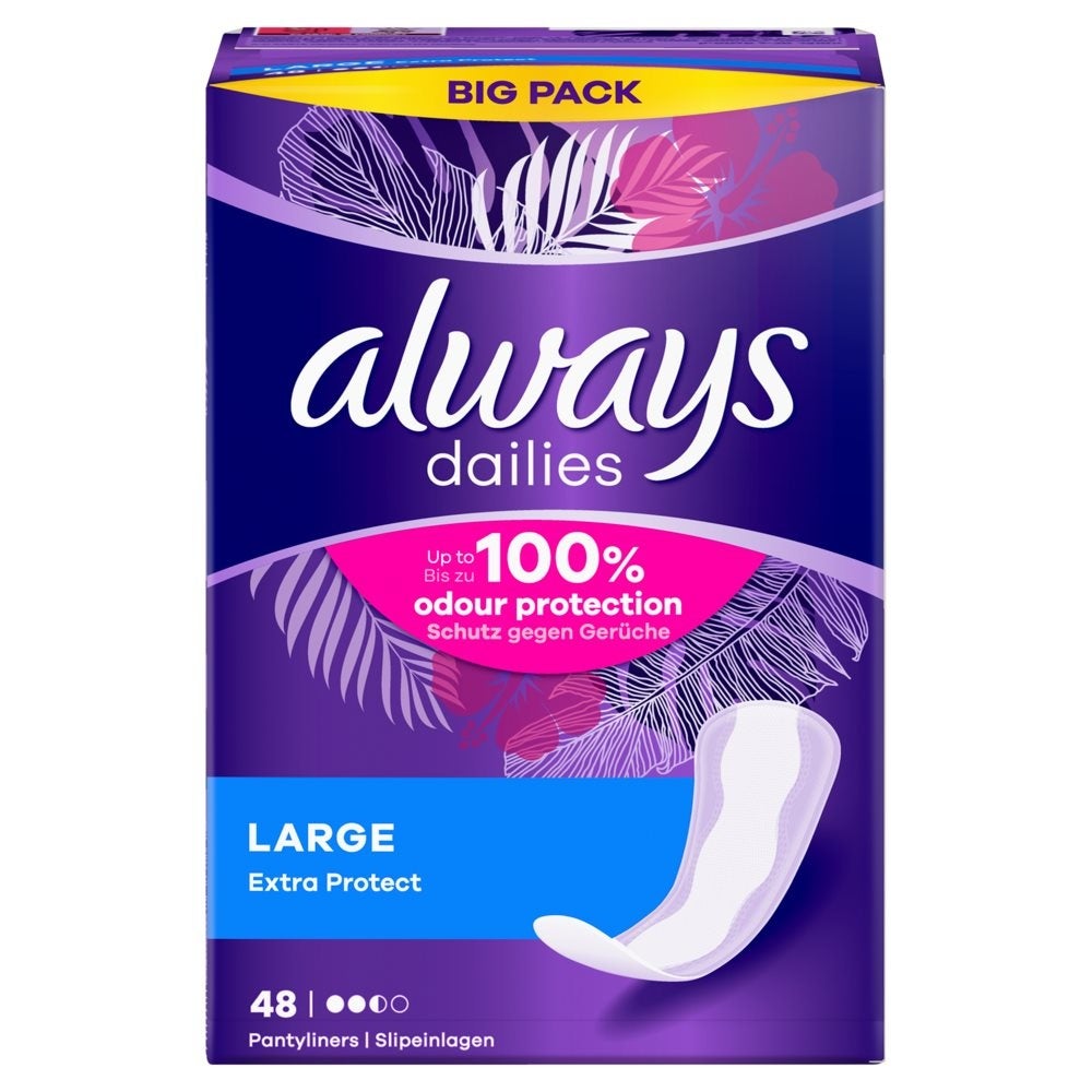 always Slipeinlage Extra Protect Large BigPack 48 Stück always Slipeinlage Extra Protect Large BigPack 48 Stück