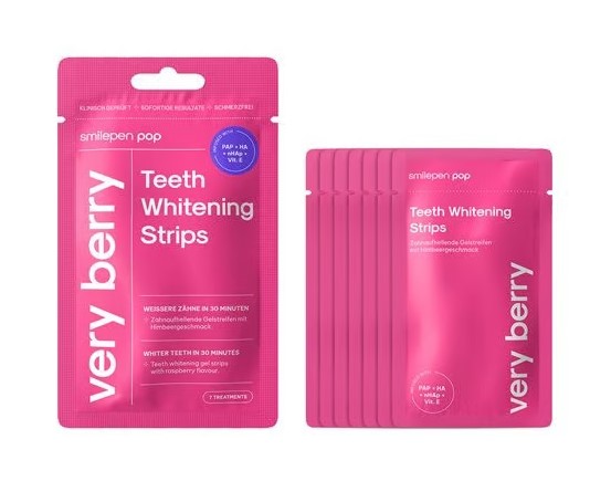 smilepen Pop Teeth Whit Strips Ve Berry 7 x 2 Stück
