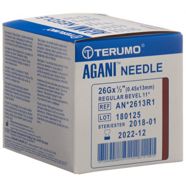 Terumo Agani Einmalkanüle 26G 0.45x13mm braun 100 Stück Terumo Agani Einmalkanüle 26G 0.45x13mm braun 100 Stück