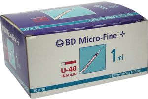 BD Microfine+ U40 Insulin Spritze 100 x 1ml