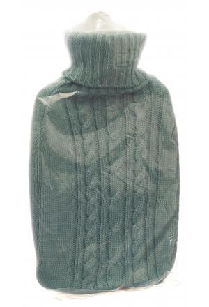 FROSCH Wärmflasche PVC 1.8l Strickbezug pastellblau