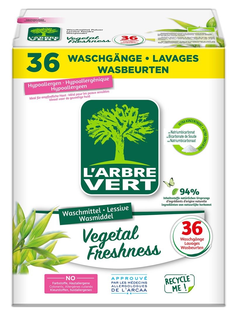 L'ARBRE VERT Waschmittel Pulv Vegetal Fresh 1.8kg