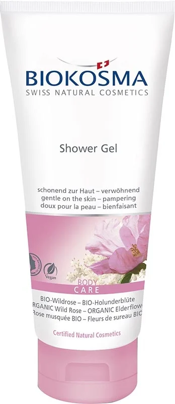 BIOKOSMA Shower Gel Wildrose Holunderb BIO 200ml