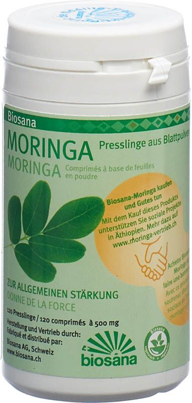 BIOSANA Moringa Blattpulver Extrakt Tabletten 120 Stück BIOSANA Moringa Blattpulver Extrakt Tabletten 120 Stück