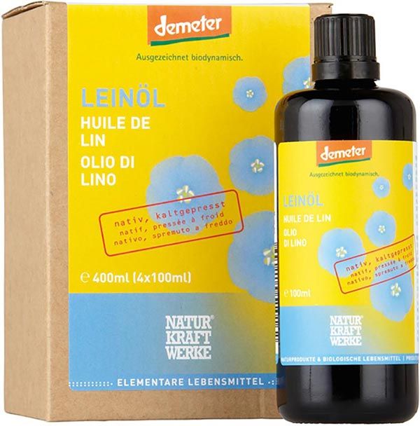 NATURKRAFTWERKE Leinöl nativ Demeter 4 x 100ml NATURKRAFTWERKE Leinöl nativ Demeter 4 x 100ml