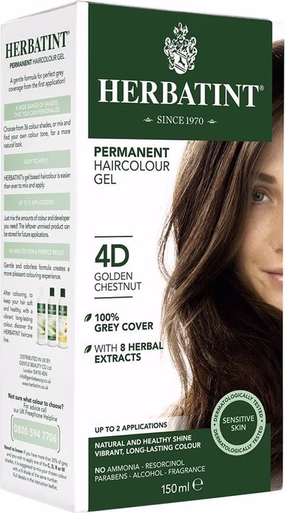HERBATINT Haarfarbe Gel 4D Gold Kastanienbraun 170ml